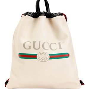 Brand new GUCCI
Made In Italy Leather Drawstring Backpack